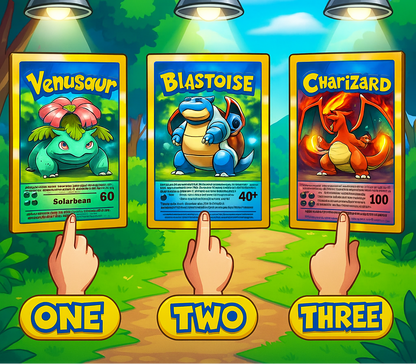 3D Pokémon Poster🔥Charizard, Blastoise💧and Venusaur 🌿