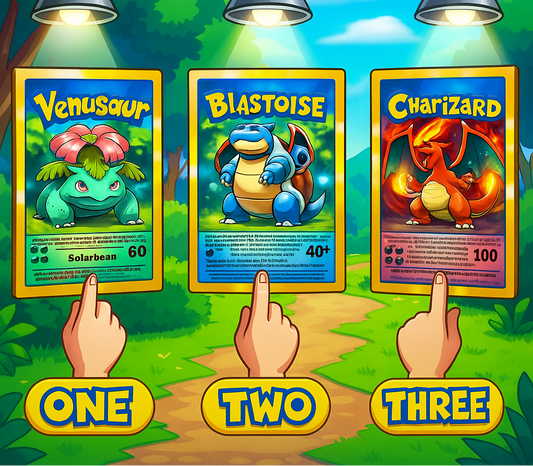 3D Pokémon Poster🔥Charizard, Blastoise💧and Venusaur 🌿